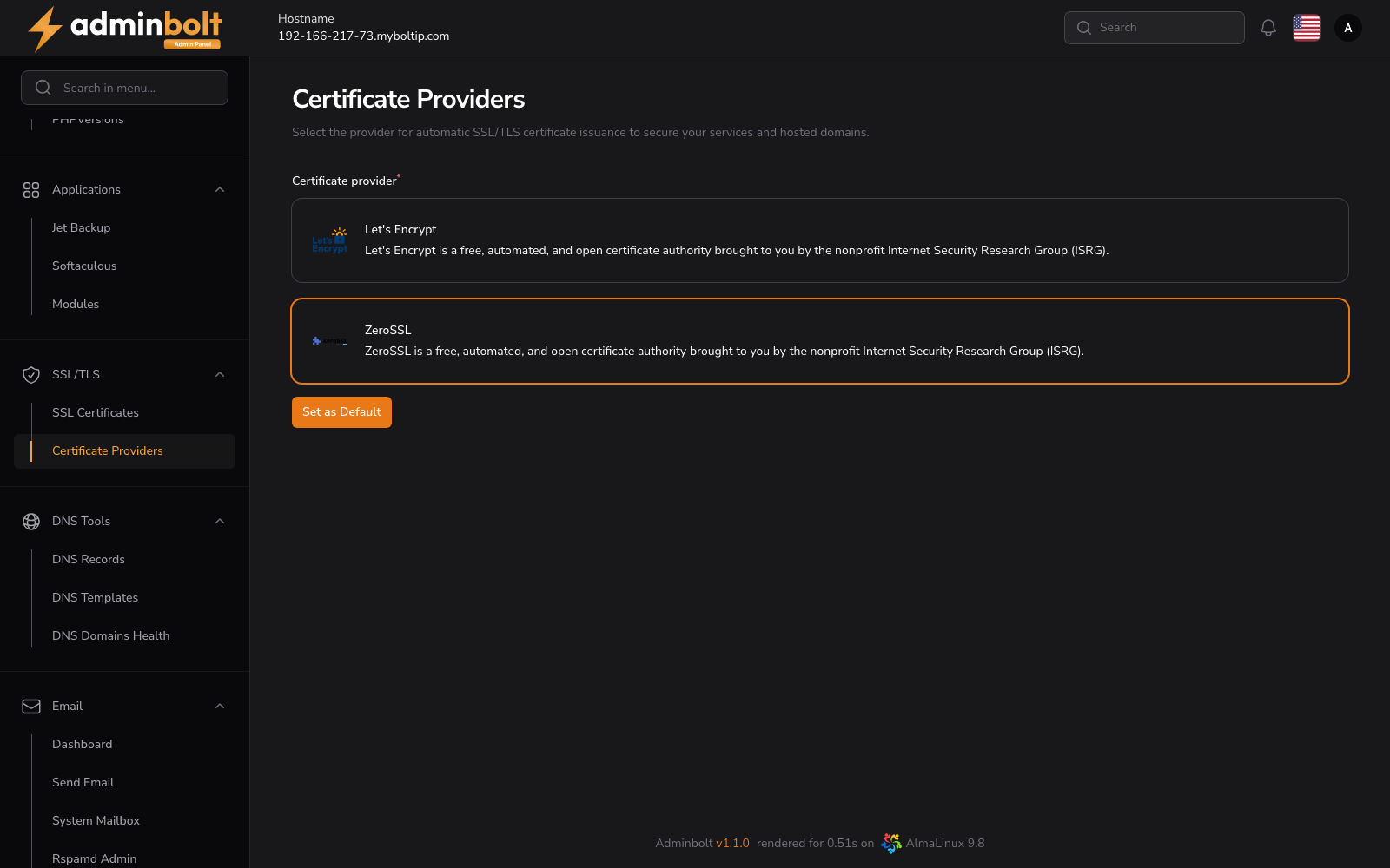Certificate Providers