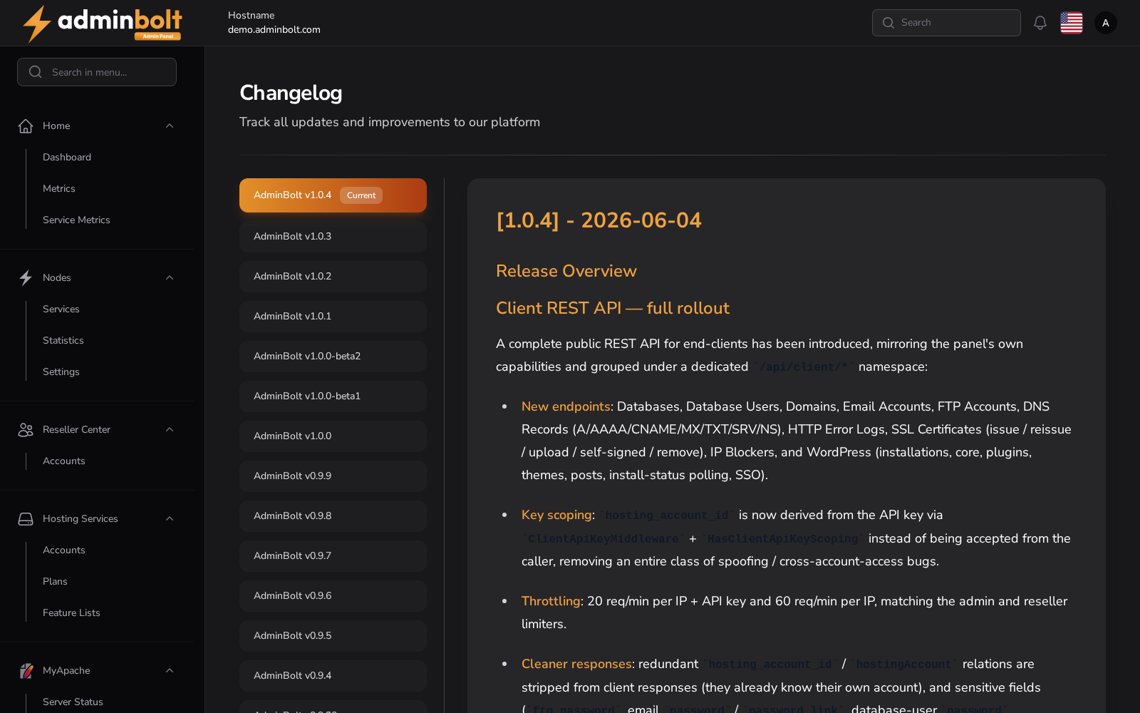 Changelog