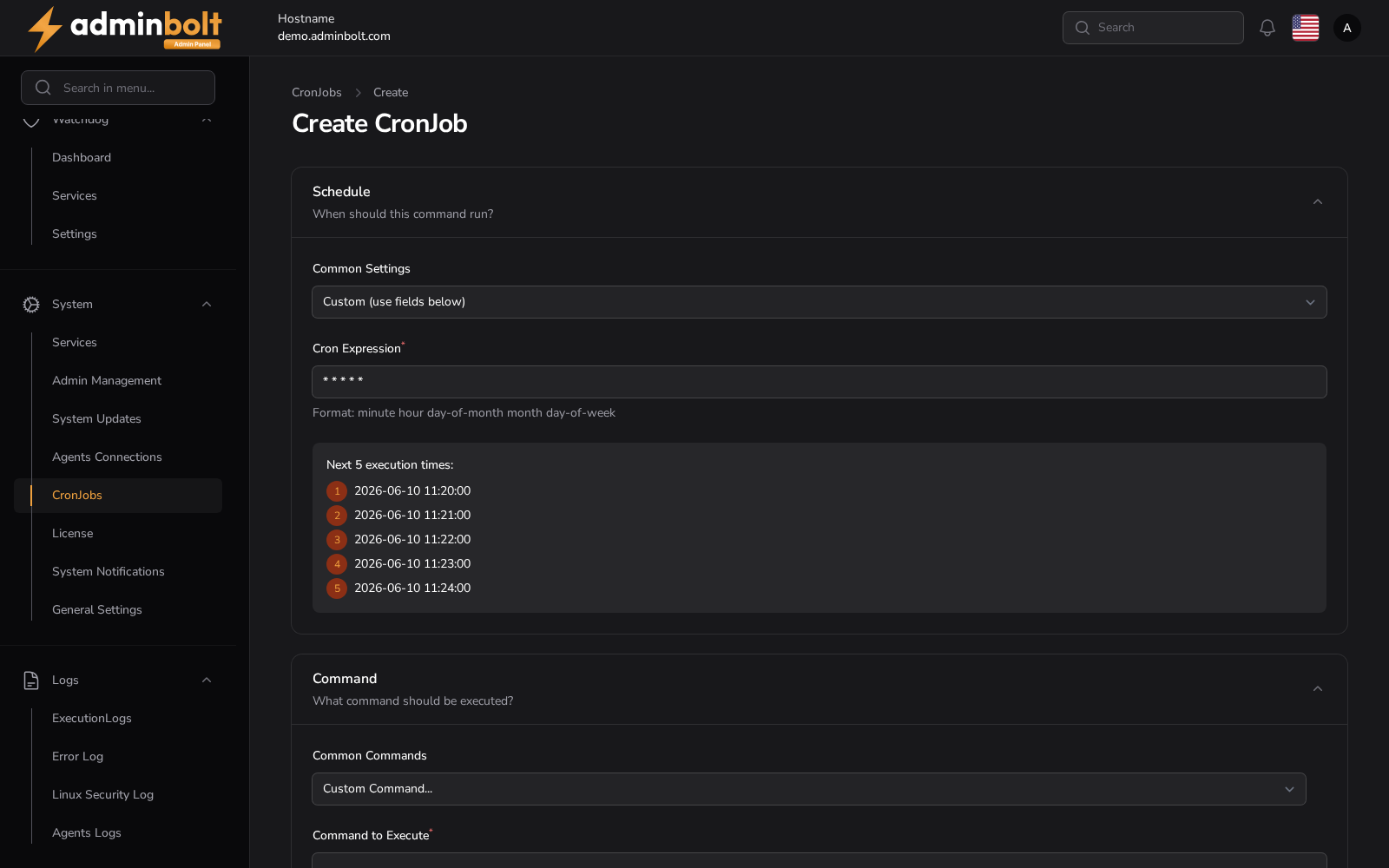 Create Cron Job