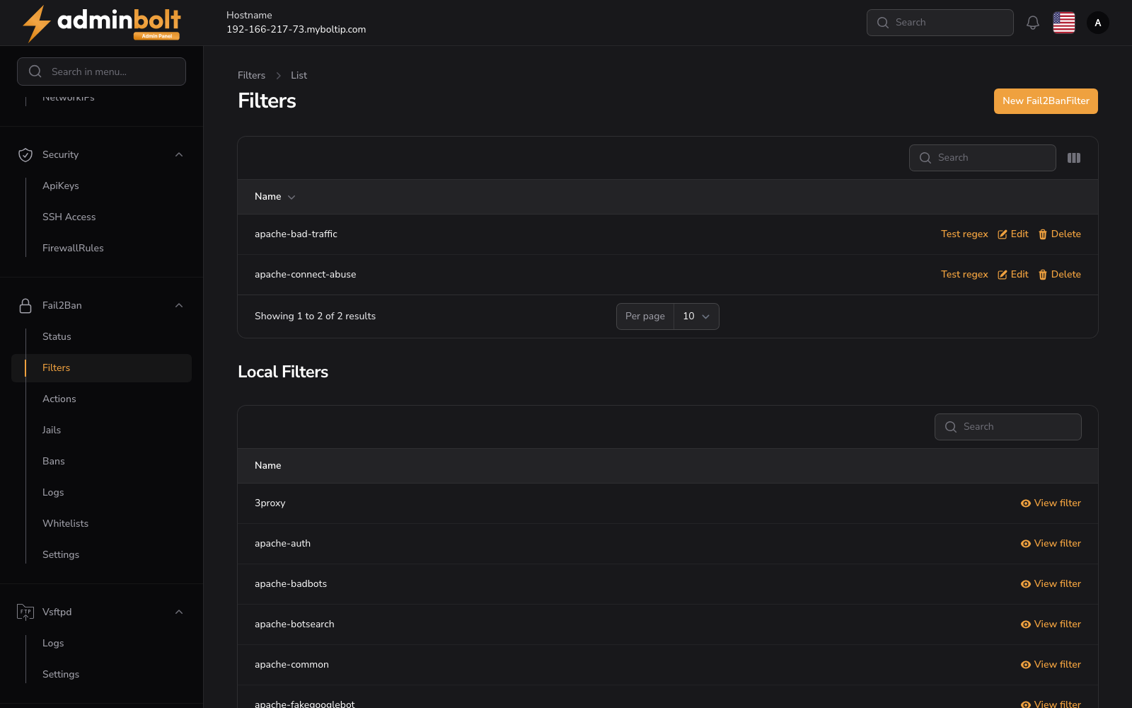 Fail2Ban Filters