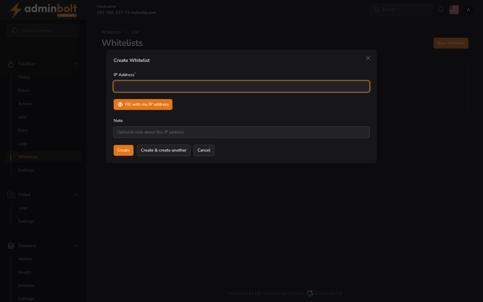 Whitelist IPs