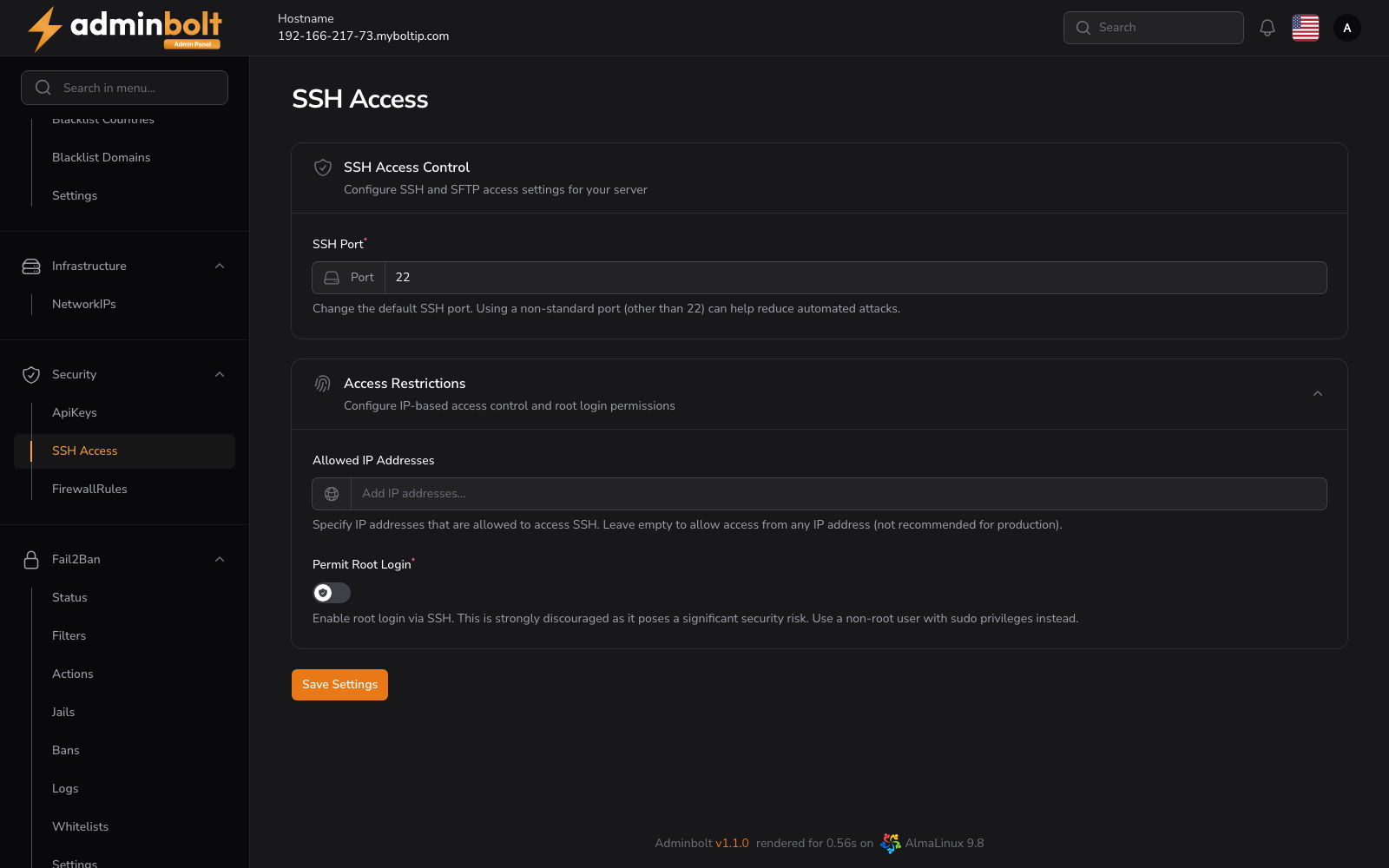 SSH Access Configuration