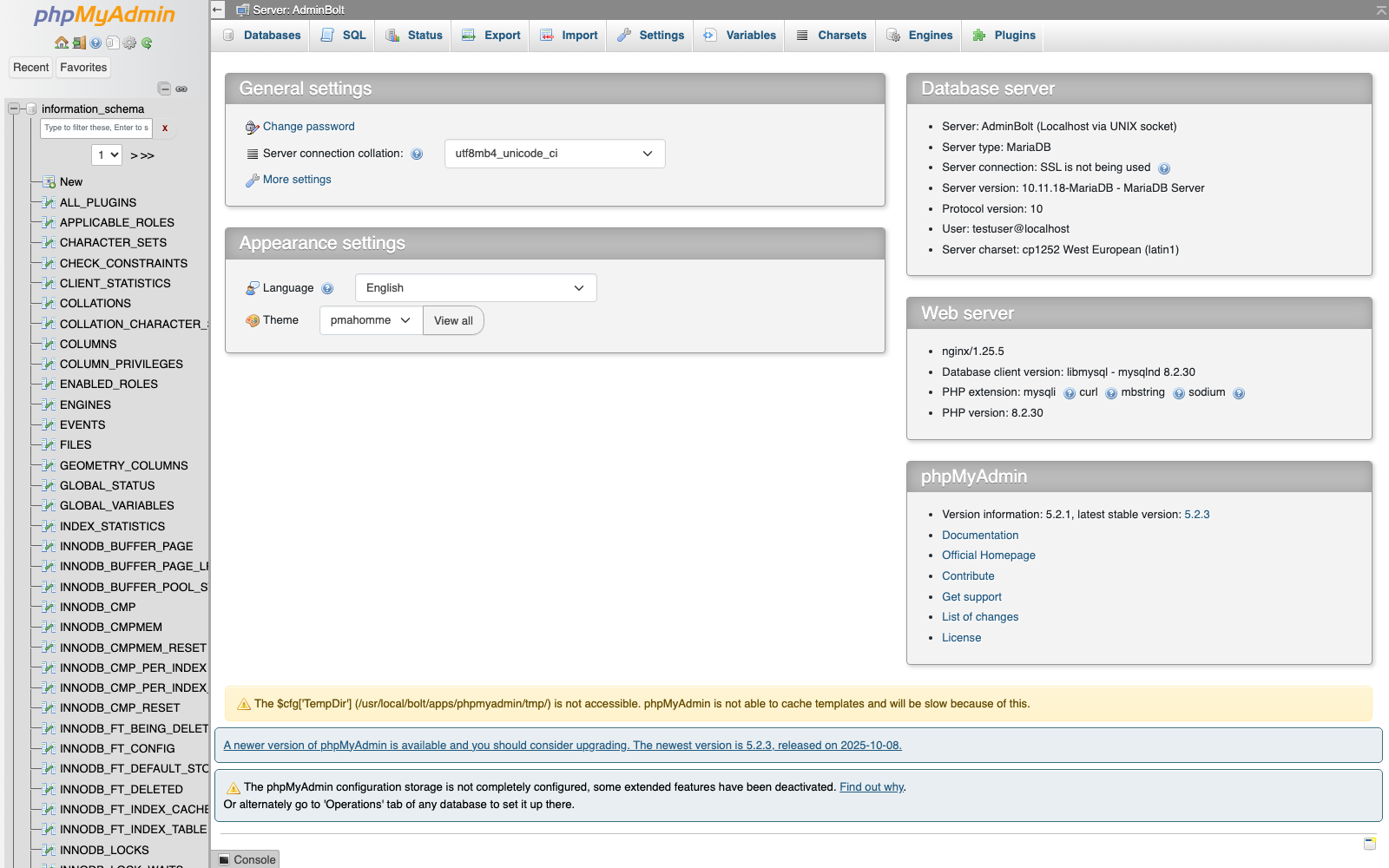 phpMyAdmin