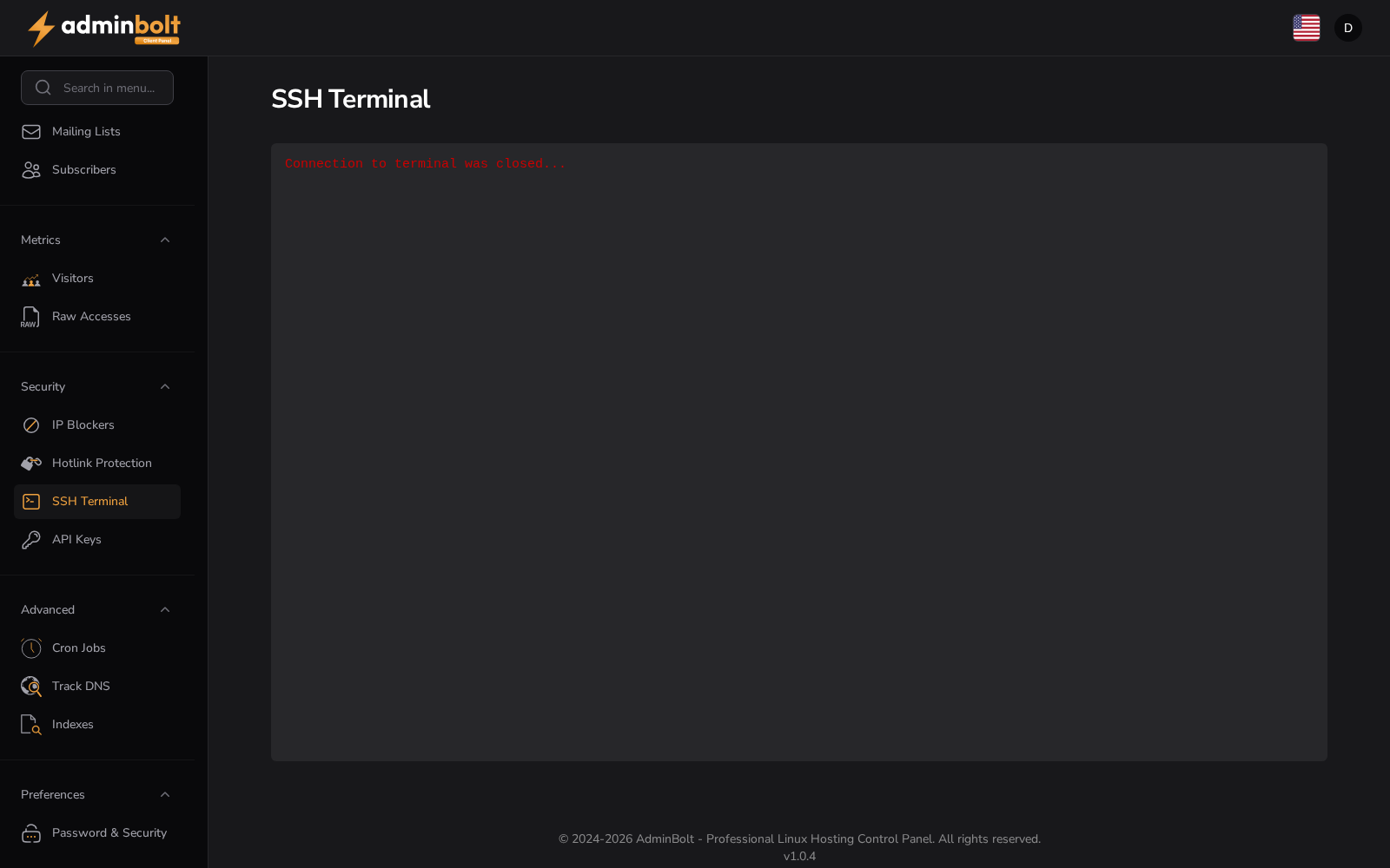 SSH Terminal