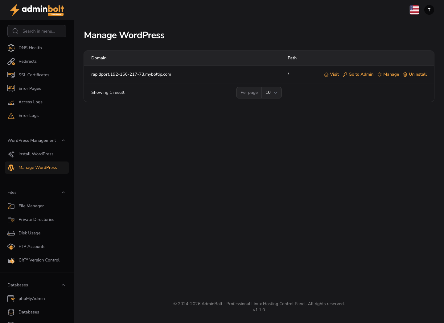 Manage WordPress