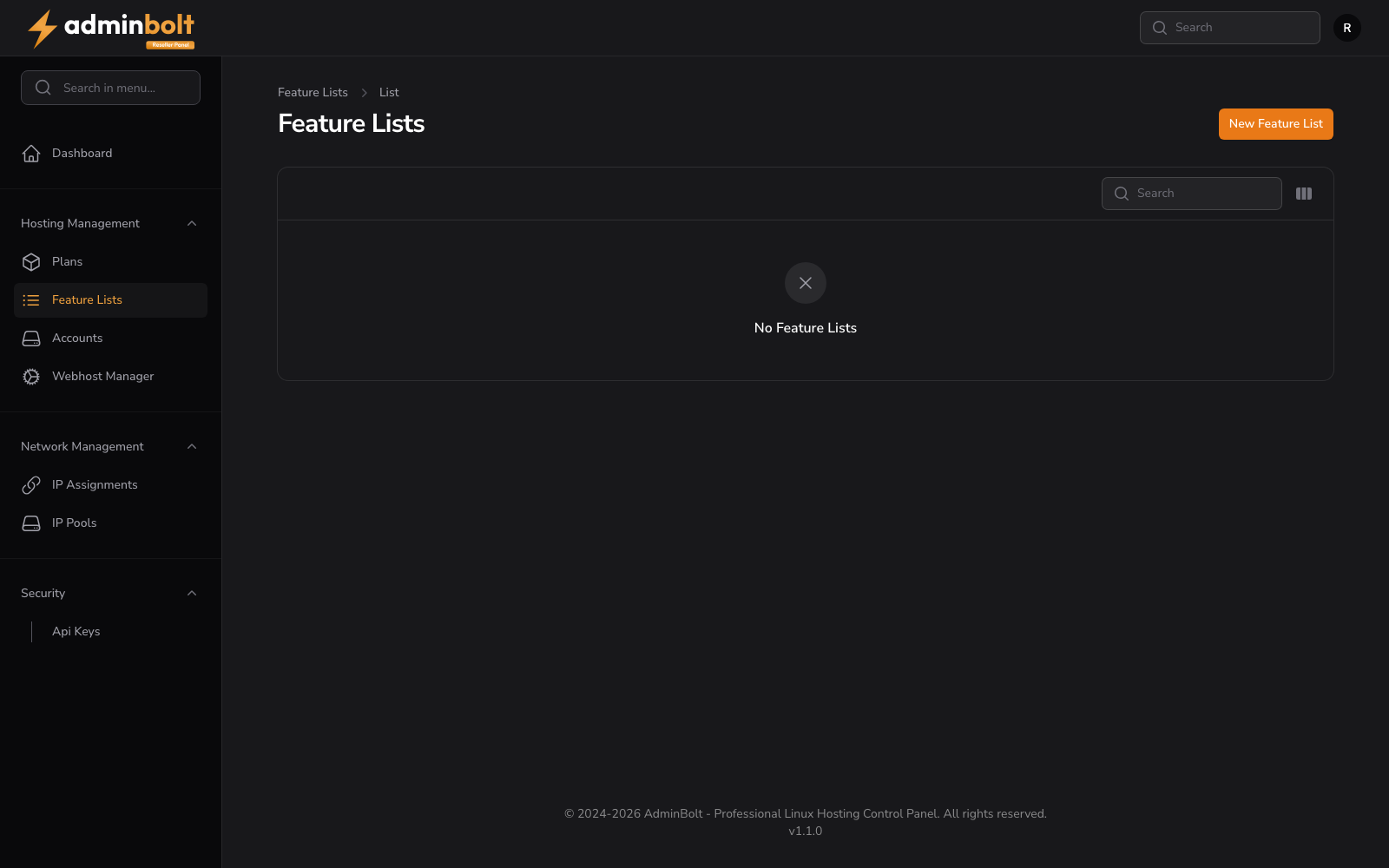 Feature Lists