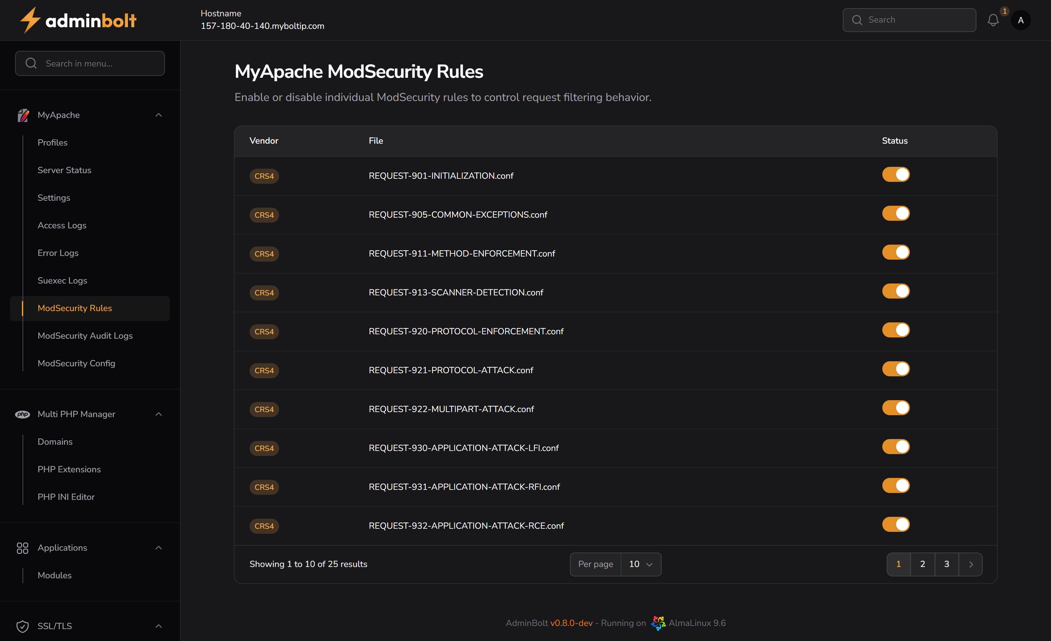 MyApache ModSecurity Rules