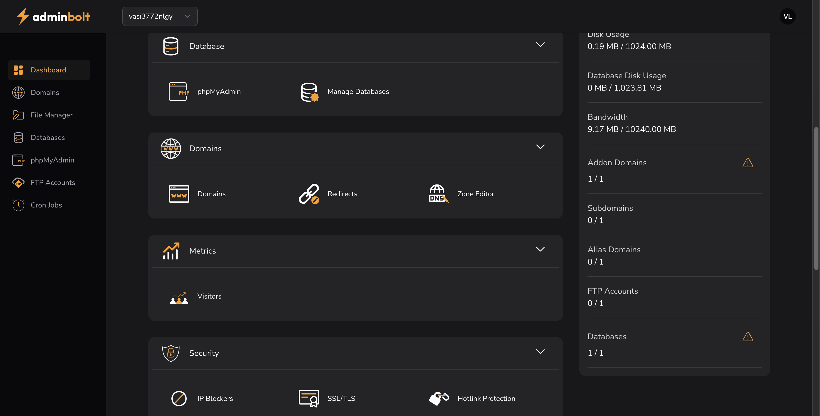 Customer Dashboard Extended View