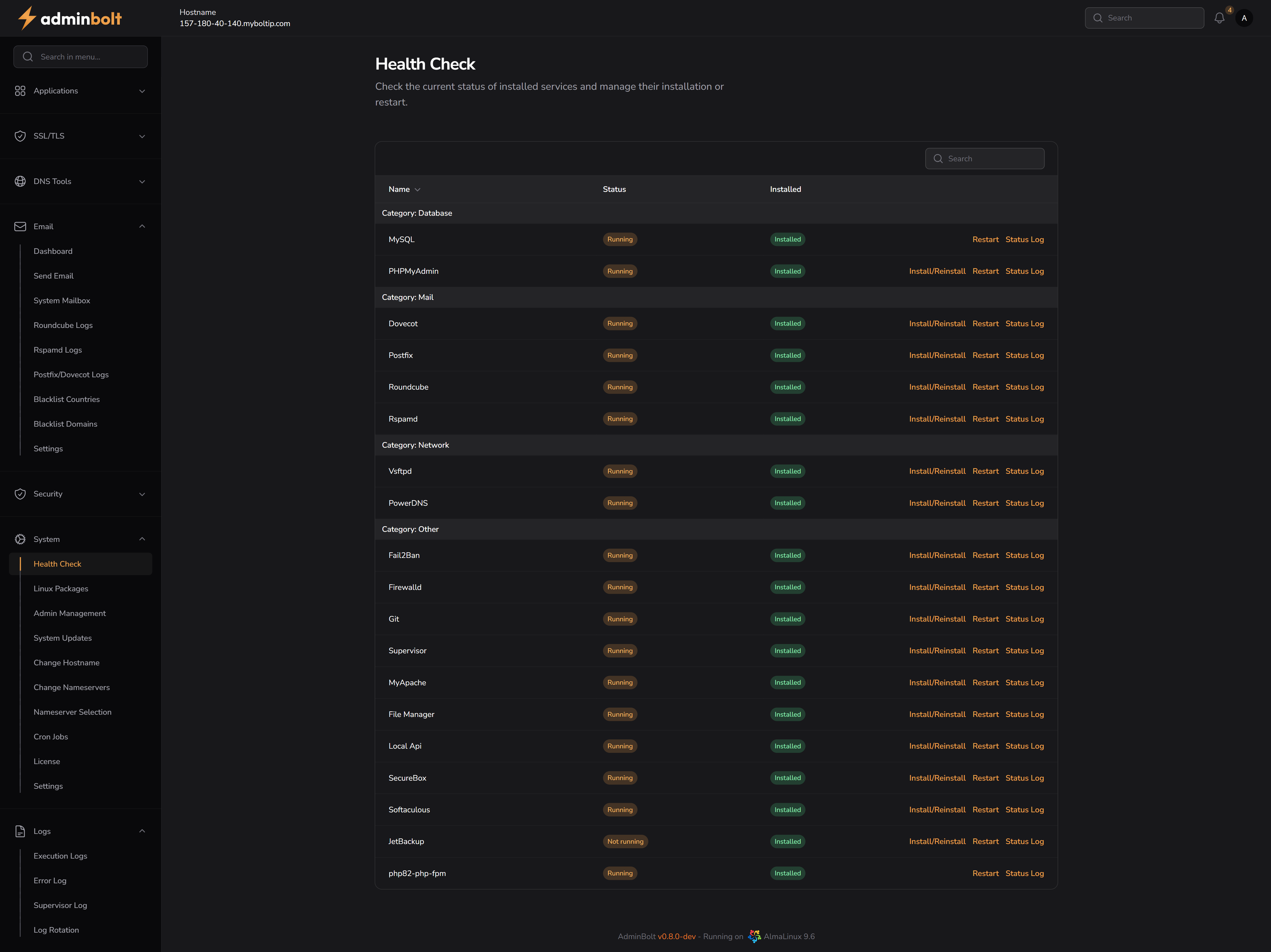 Health Check Interface
