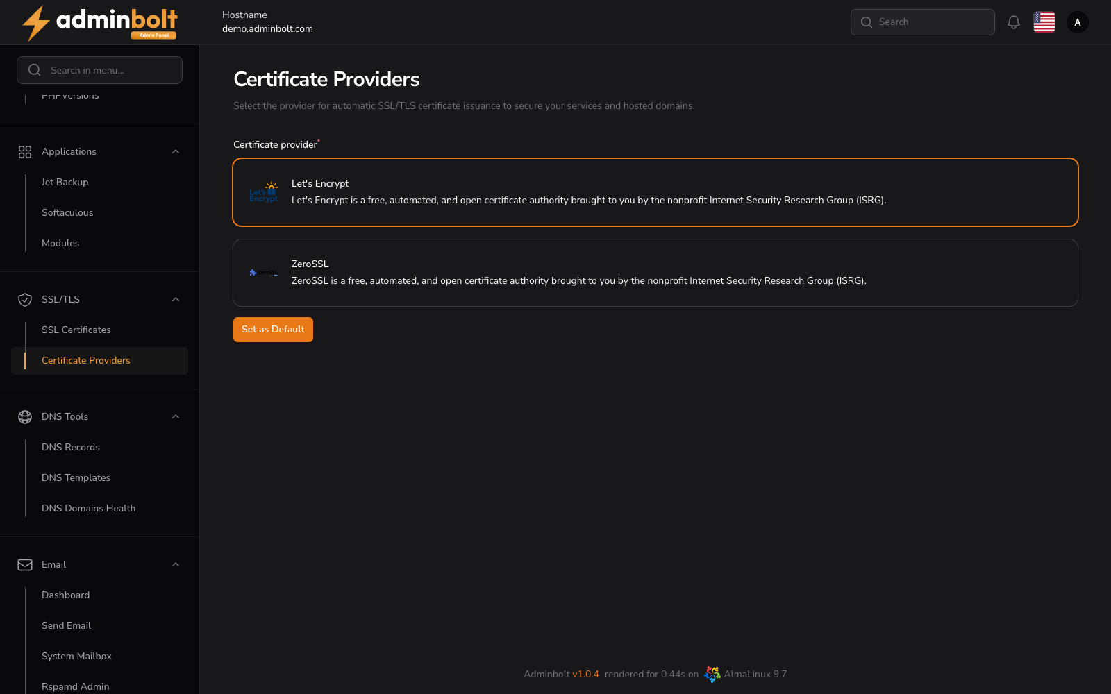 Certificate Providers