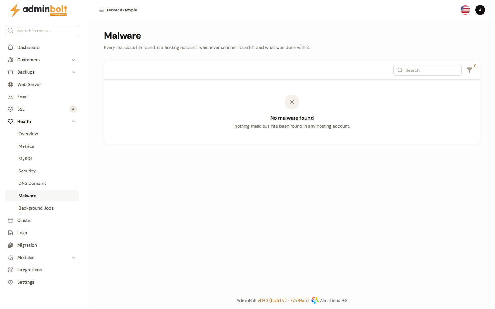 Health > Malware with no malware found
