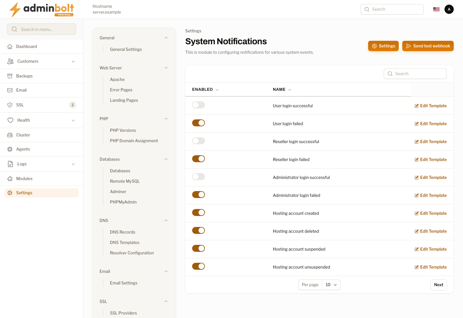 System Notifications