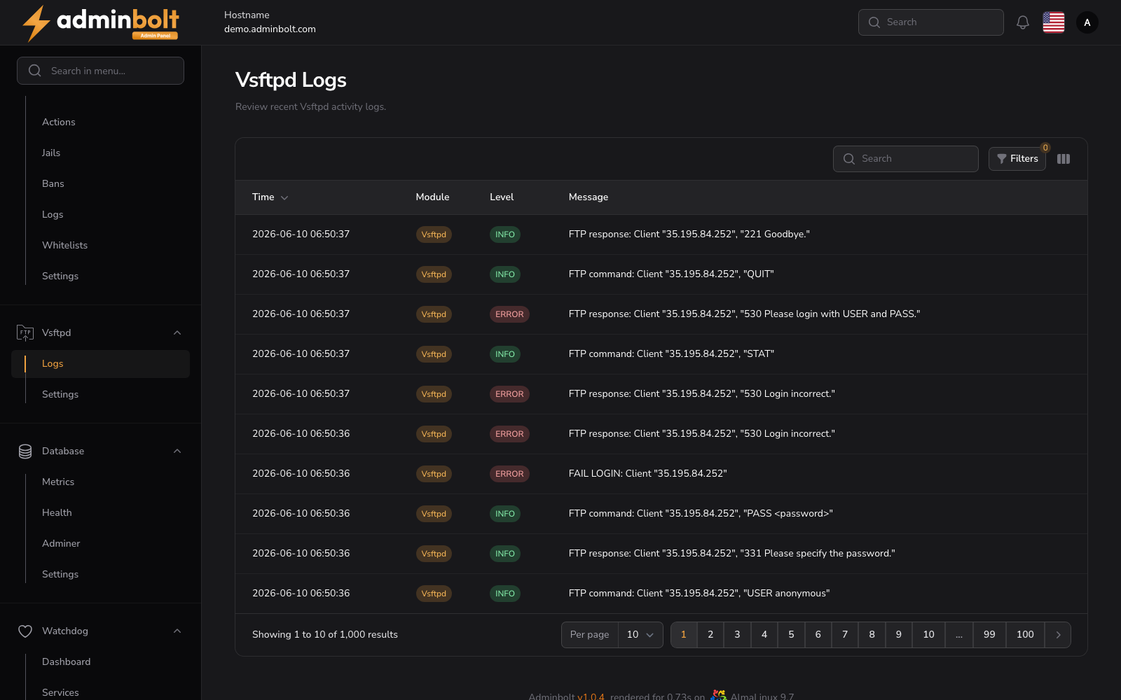 Vsftpd Logs