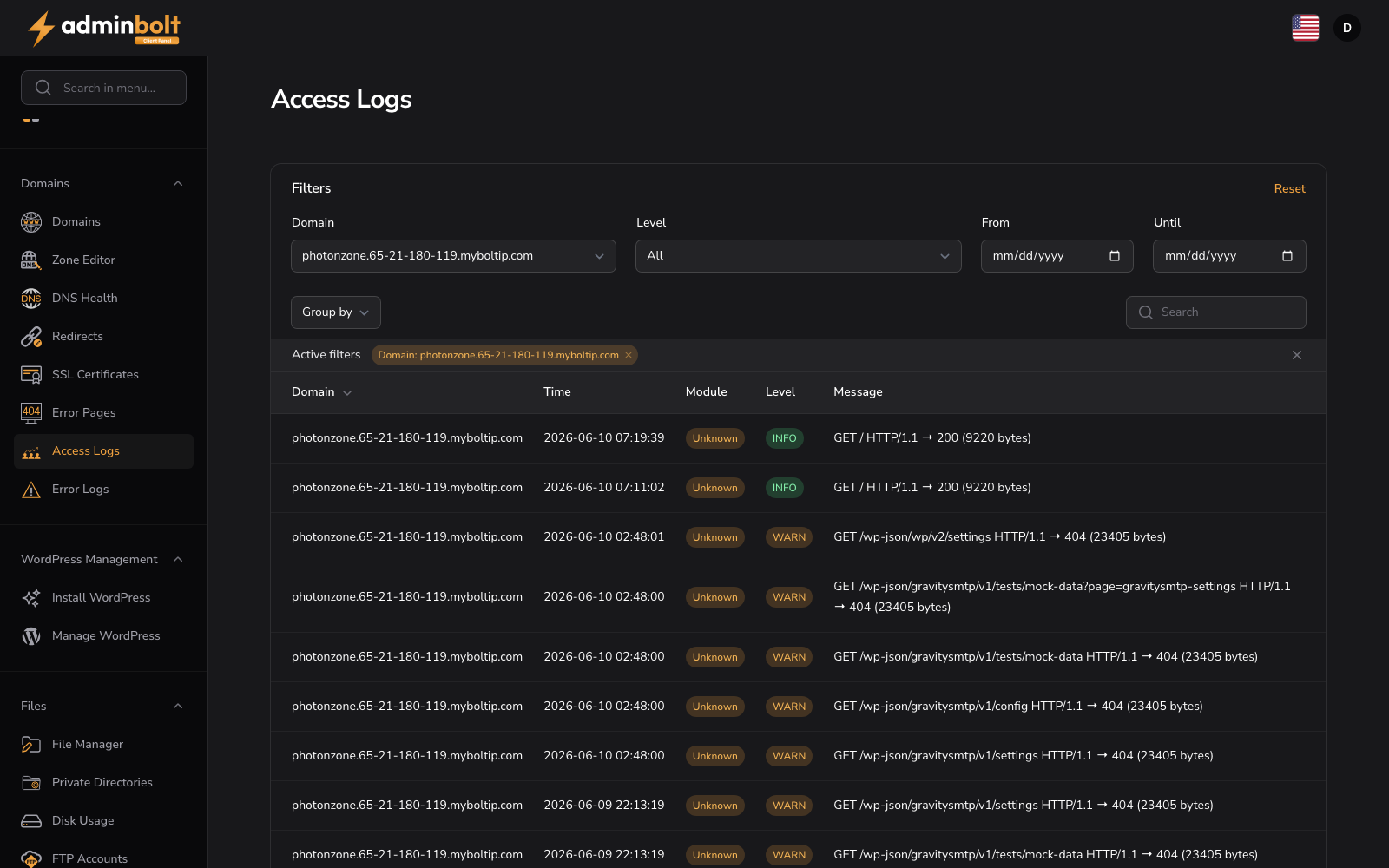 Access Logs