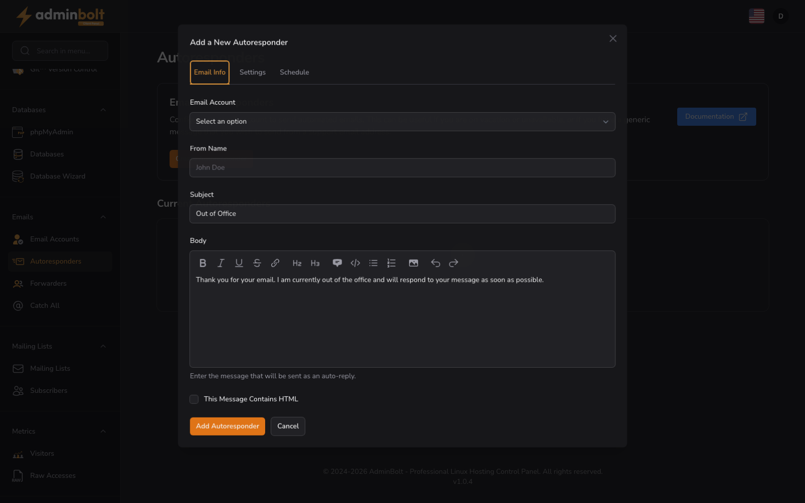 Autoresponders