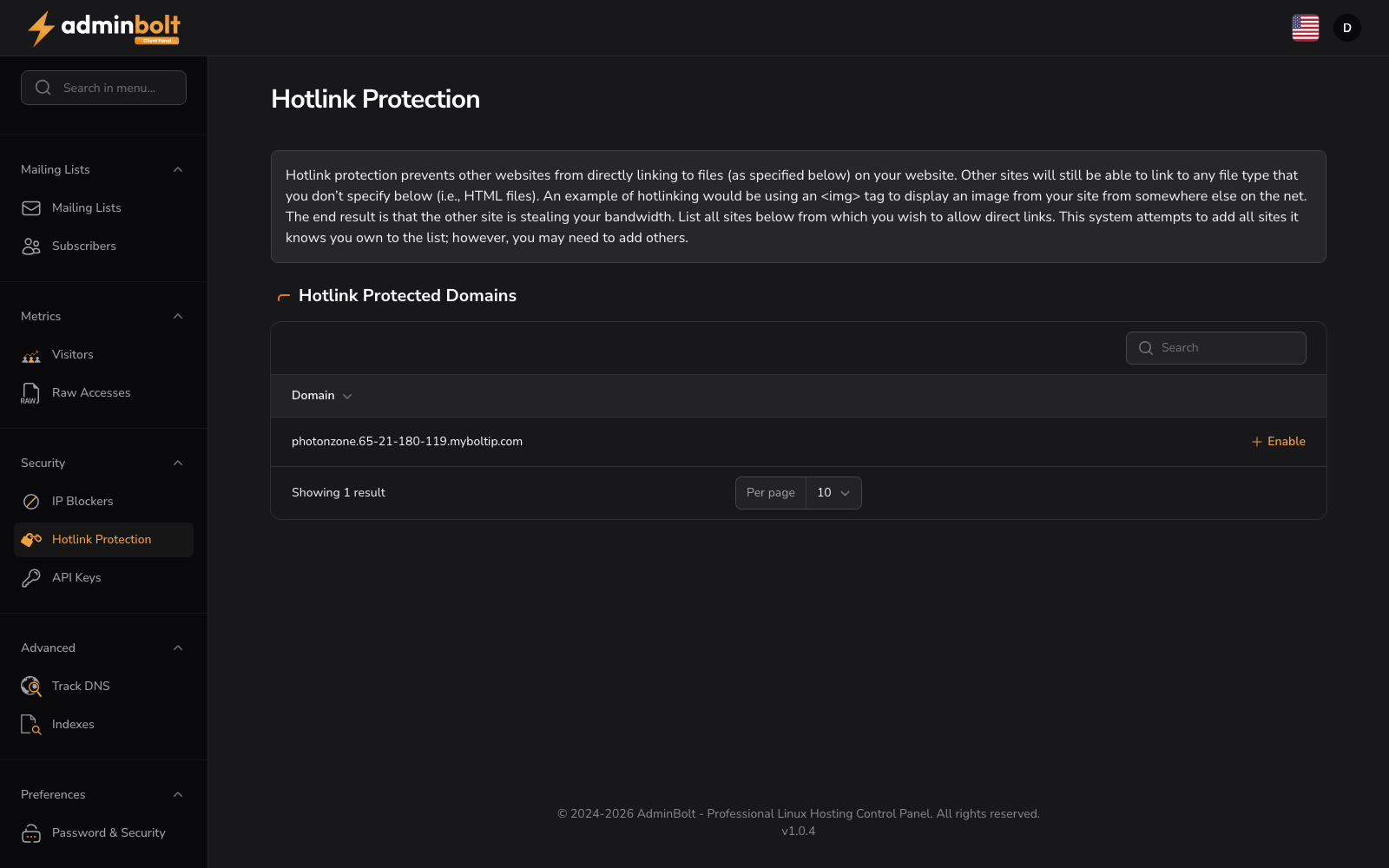 Hotlink Protection