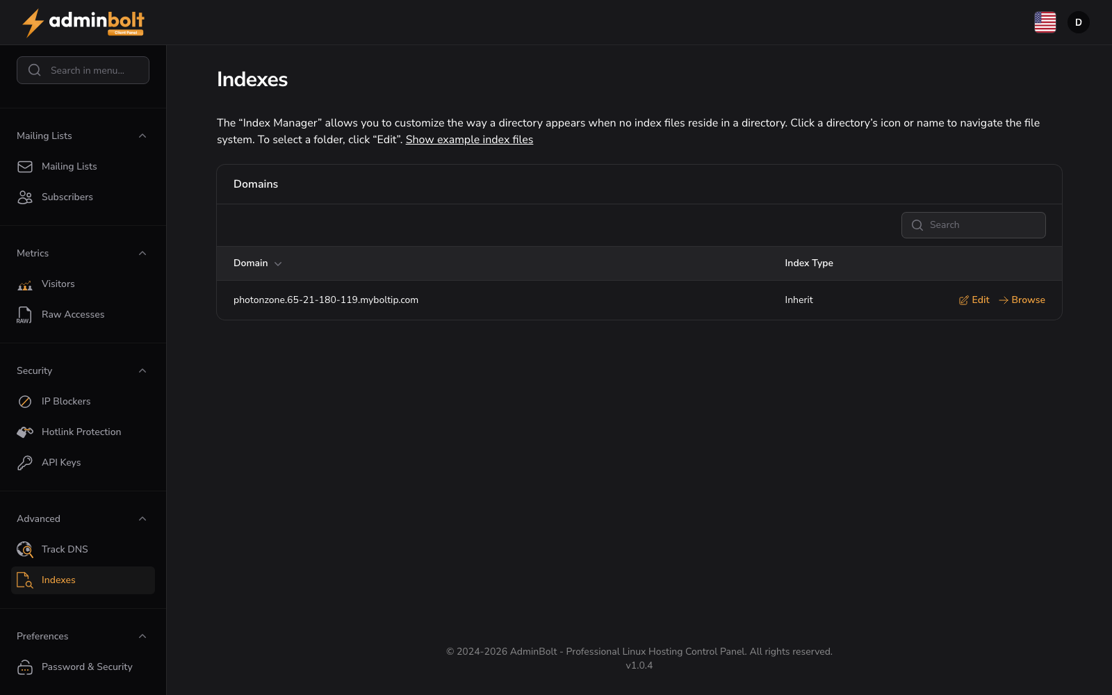 Indexes
