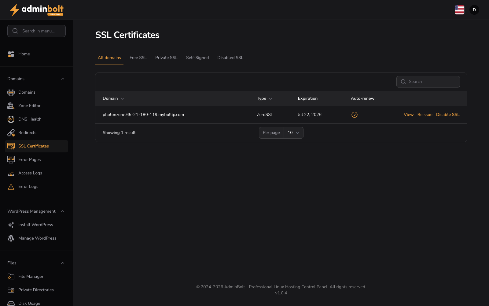 SSL Certificates