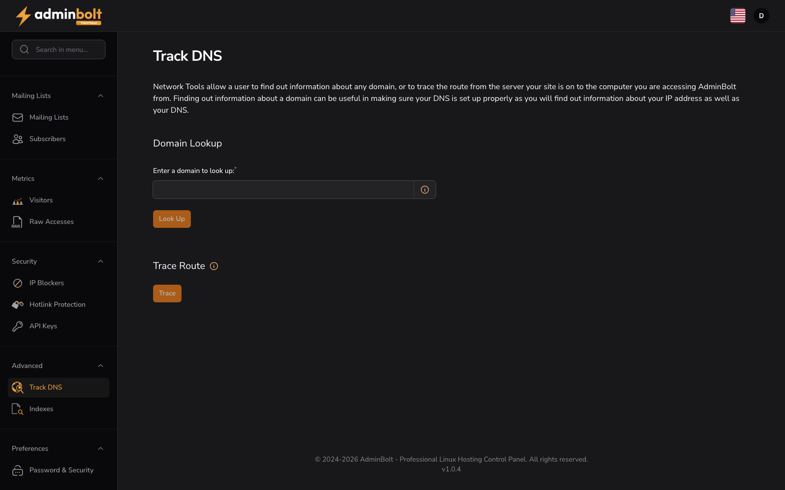 Track DNS