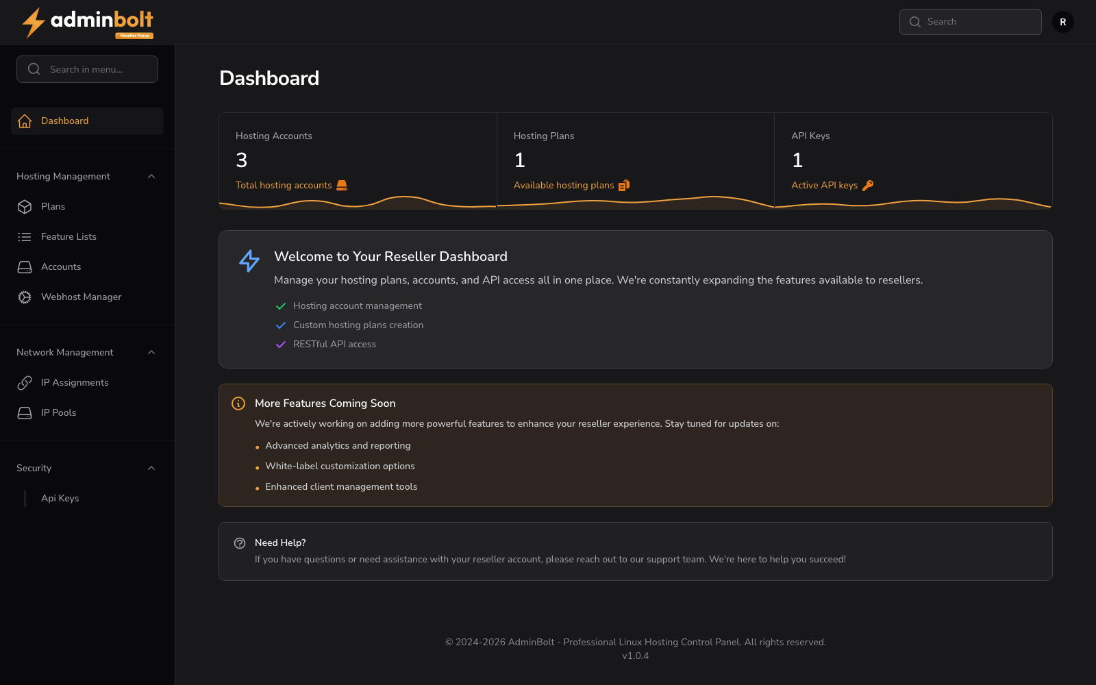Reseller Dashboard