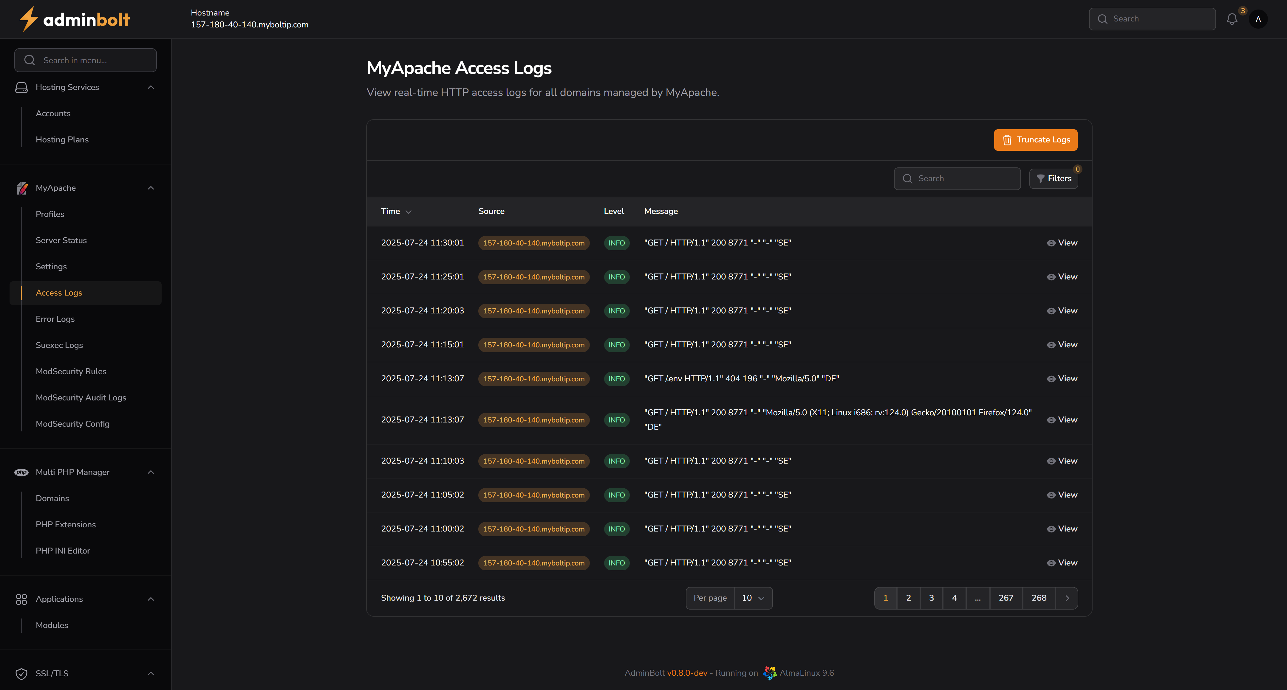 MyApache Access Logs